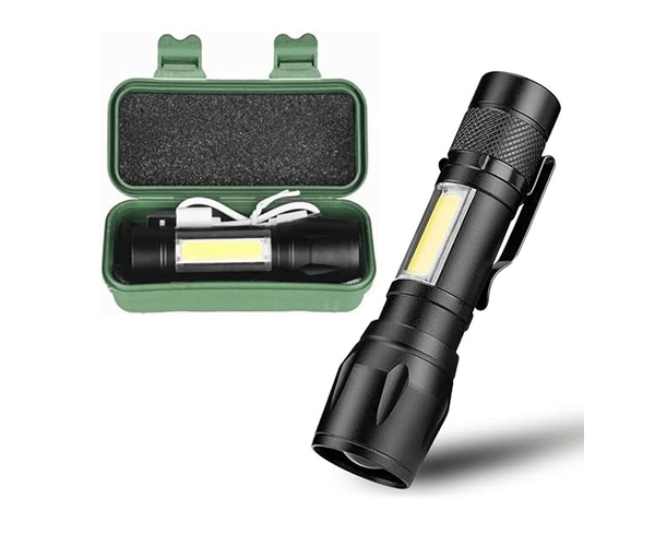 Mini Lanterna Led Tática 3 Modos Recarregável Camping Lampião