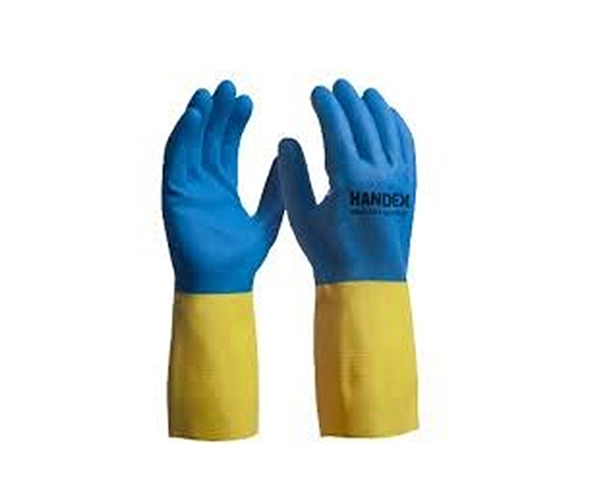 LUVA HAND LATEX SILVER AMARELA